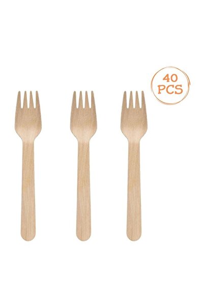 OEM Furculițe din Lemn 16 cm, Set 40 buc, Tacâmuri Practice pentru Evenimente