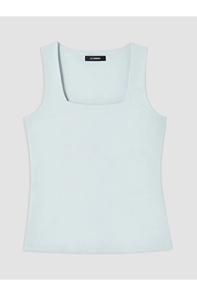 LC Waikiki Blue Plus Size Women's Tank Top