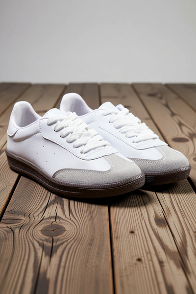 BENERLY Pantofi sport cu toc plat, cu șireturi, în stil retro, pentru femei, ...