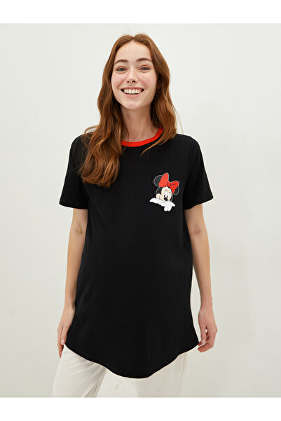 LC Waikiki Μπλουζάκι εγκυμοσύνης με λαιμόκοψη Minnie Mouse με κοντομάνικο βαμ...