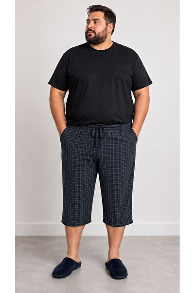 FORMO Men's 100% Natural Large Size Cotton Quality Capri Pants with Pockets