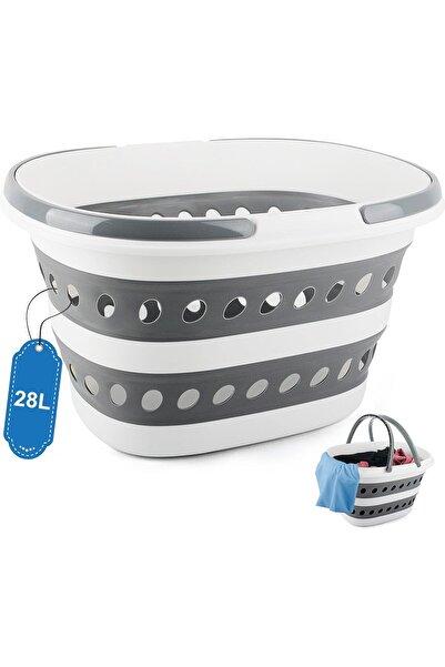 Arabest Laundry Basket Collapsible, Small Clothes Hamper Pop-Up Laundry Baske...