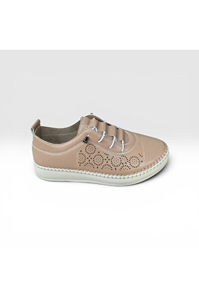Ayakkabı Bahçesi Summer Genuine Leather Sole Flat Full Orthopedic Daily Women...