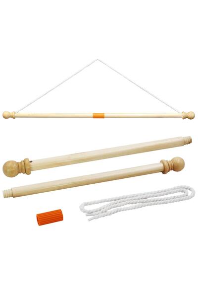 Anley Suport Steag Orizontal, Anley, Montare Usoara, 89 cm, Lemn, Pentru Stea...