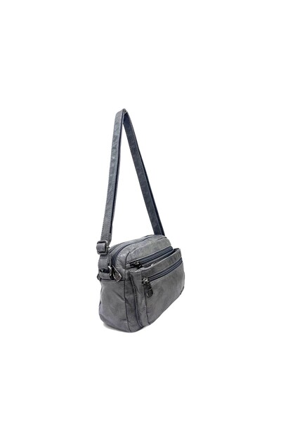 Sanmorris Multi-Compartment Washed Leather Soft Textured Women's Crossbody Sh...