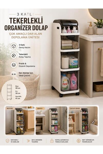 LOREMPBOX Multi-Purpose Narrow Space Storage Unit (95X20X41 cm)