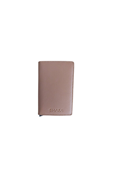 shaza Real Leather Rfid Protected Mechanism Card Holder