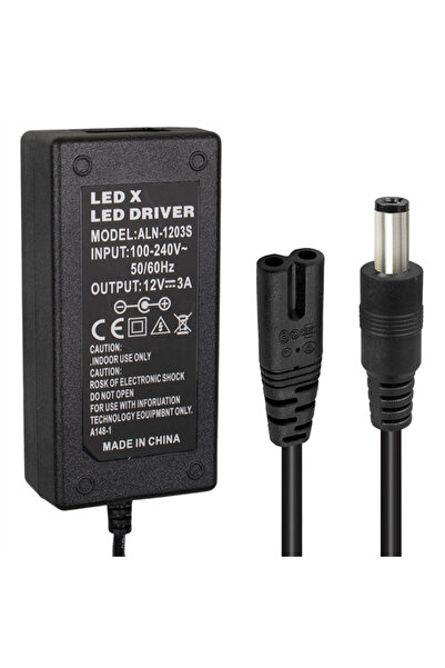 Powermaster PM-1980 12 Volt - 3 Amper - 36 Watt 5.5*2.5 Mm Uçlu Plastik Kasa ...