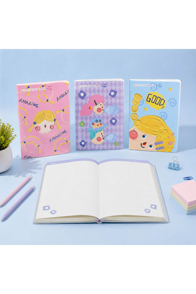 Midi Decorative Colorful Cartoon Cover Notebook