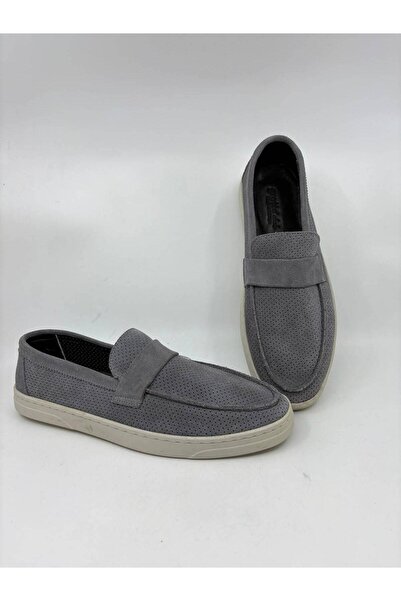 Papuccu Gray Suede Men's Leather Shoes
