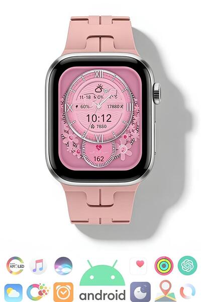 TECHNOTOWN Watch10+ Mini Plus 41mm AMOLED Akıllı Saat – 2GB Depolama, Müzik & 350mAh Batarya, iPhone & Android Tüm Modellerle Uyumlu