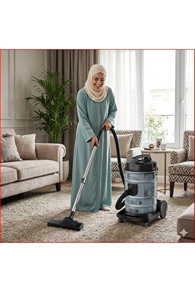 alharbi22est Royal Broomstick Vacuum Cleaner 21 Liters 2000 Watts - Silver