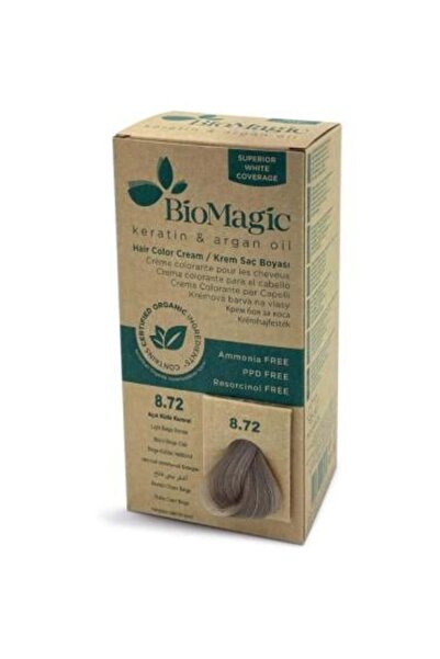 BIOMAGIC كريم صبغة الشعر الخالي من الأمونيا بالكيراتين وزيت الارغان من بيوماج...