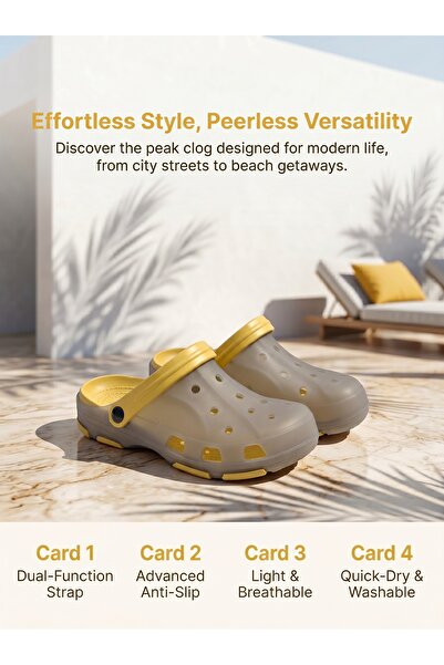 Khayrat Slipper Premium Breathable Garden Clogs - Flexible Soft Sole Beach Sh...