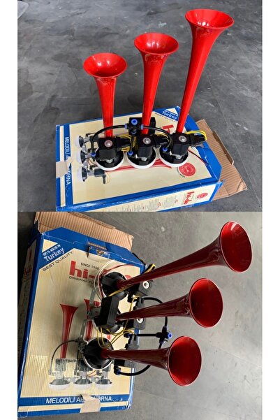 3 borulu Havalı Melodili Arap Korna 12v