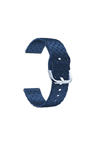 OEM Λουράκι σιλικόνης μπλε με σχέδιο πλέξης (Galaxy Watch 3 41mm)