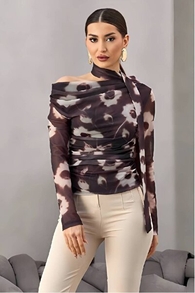 1way Elegant Off-The-Shoulder Long-Sleeved Blouse