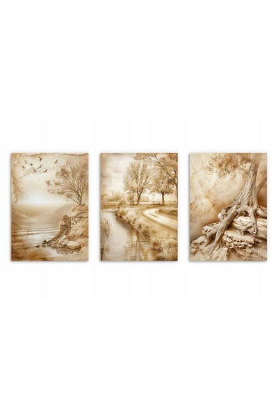 Naklejkomania Poster natura stil boho pentru perete 3x 50x70cm