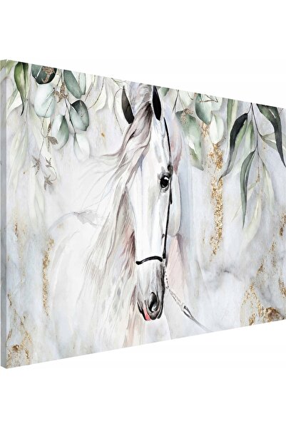 Naklejkomania Tablou pe panza, Cal pastel, 120 x 80 cm, Cu rama, Imprimare di...