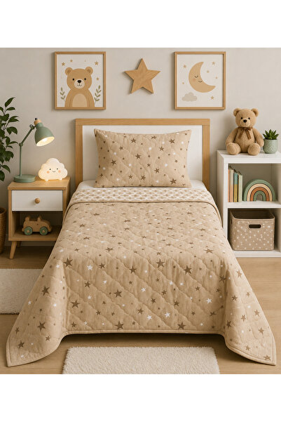 GOOD MORNİNG PAMUKKALE Double-Sided Single Cotton Bedspread Set 160X225