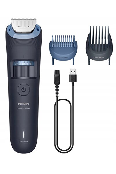 Philips Saeco Trimmer de barbă Philips Seria 3000 BT3665/15 2 accesorii 80 mi...