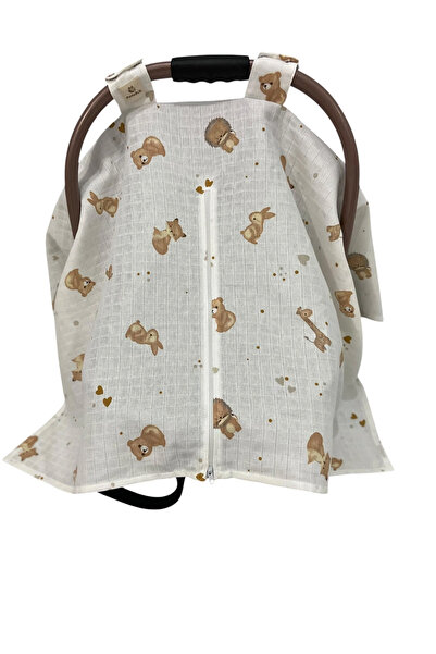 Ponchik 100% Cotton Zippered Stroller Cover Baby Stroller Cover Windbreaker a...