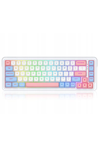 Kraft&dele Tastatură wireless mecanică Redragon K709WBP-RGB-PRO Nova Albă