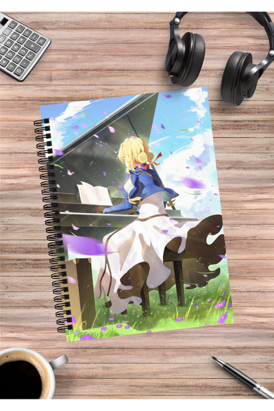 mertfigur Violet Evergarden Anime Spiral Notebook A5 (50 Sheets)