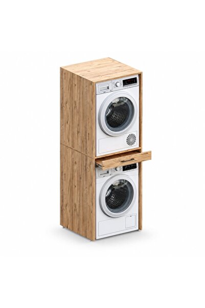 AQUA BAGNO Urban Smartbox Çamaşır ve Kurutma Makinesi Dolabı - Çekmeceli, Atl...