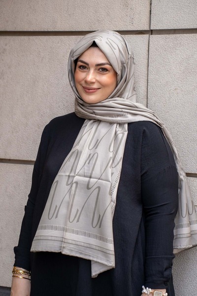 Şarba VENA PAMUK İPEK ŞAL - GRİ - 70X200