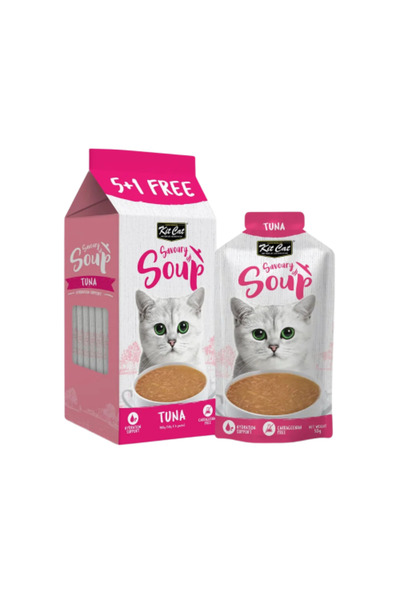 Kit Cat Tuna Soup Sachets for Cats (5+1 x 50ml)كت كات اظرف حساء بالتونا