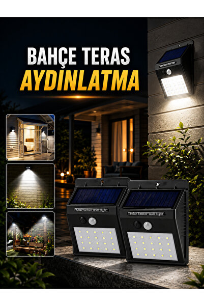 KHİ-ZAİ Solar Lamba Giriş, Bahçe Yol Avlu Hareket Sensörlü Led