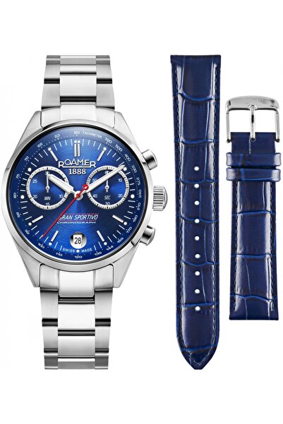 Roamer Set bărbați 978818 41 45 20 — bleumarin, sportiv, cu o curea supliment...