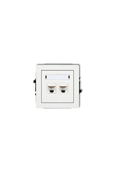 KARLIK DECO Mecanism cu priză dublă pentru computer 2xRJ45, cat. 5e, 8 pini, ...
