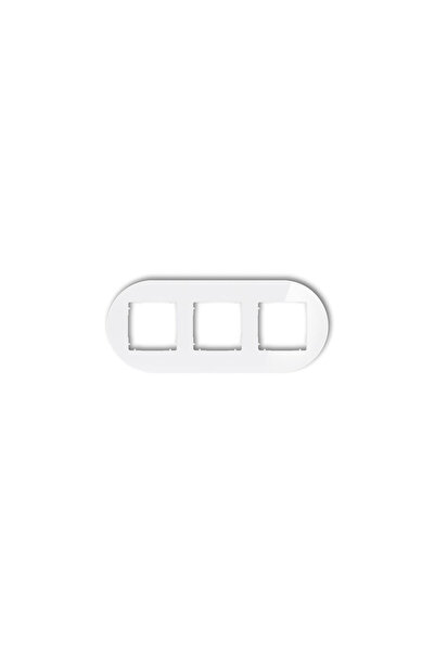 KARLIK ICON Ramă universală triplu rotundă - efect de sticlă (ramă: fund alb:...