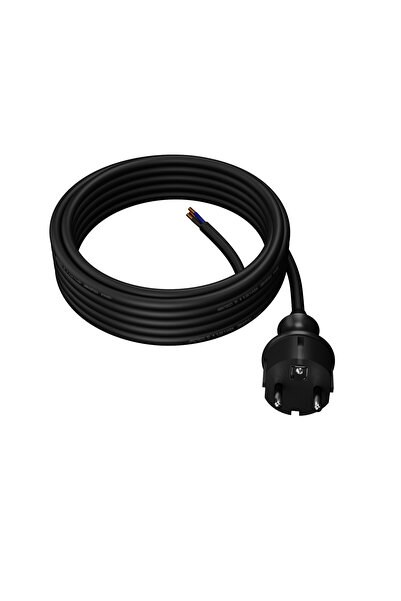 AwTools Cablu cu priză 1,5m 2x1,0 Negru H05VV-F