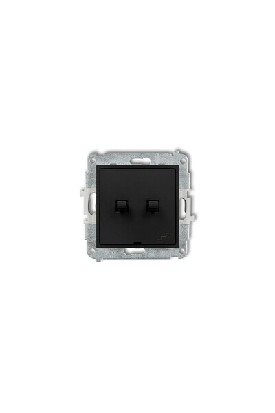 KARLIK Conector MINI dublu american negru mat 12MWPUS-33