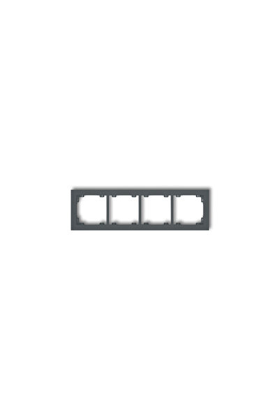 KARLIK Cadru cvadruplu universal din plastic Deco grafit mat (28DR-4)