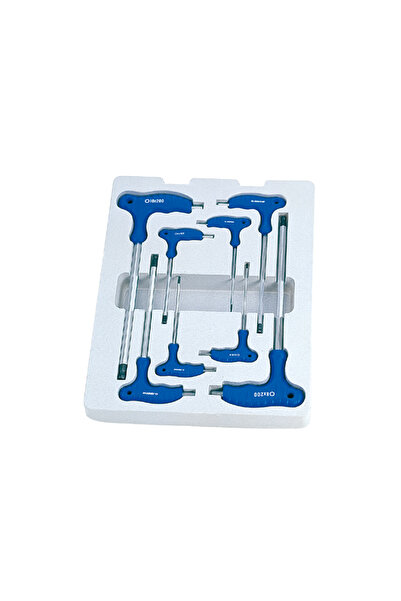 King Tony SET COMPLET CHEI HEX CU BILA CU MANER IN FORMA DE 'L' 8 BUCATI 2-10MM