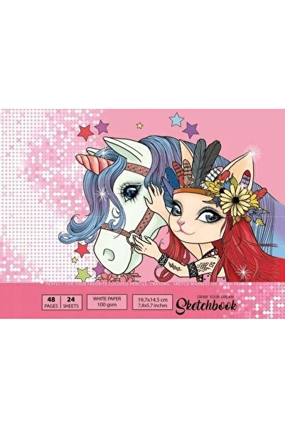 Fresh Company Caiet de schițe 197x145/48K 100g TW Unicorn FRESH
