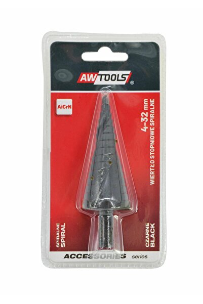 AwTools Burghiu spiralat cu trepte AW/4-32mm/AICRN/NEGRU