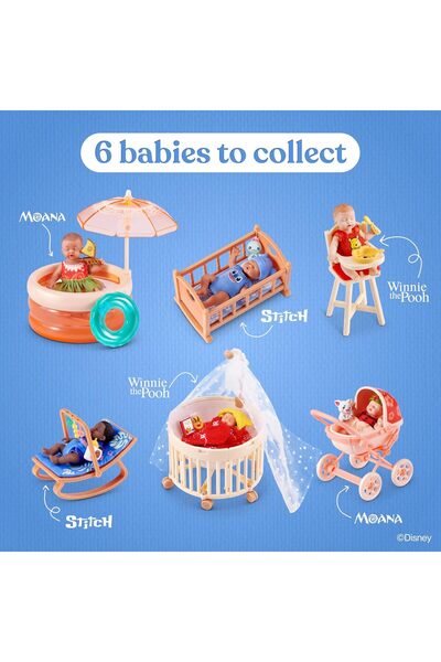 Cici Oyuncak My Mini Baby Disney 1 Pack by ZURU Collectible Stitch, Moana ve ...