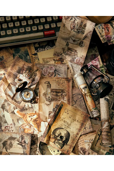 SF SCRAPBOOK KIRTASİYE Vintage Explorer Scrapbook Paper 100 Sheets |   Retro ...