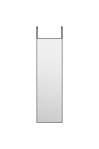 vidaxl Oglindă de ușă, neagră, 30 x 100 cm, sticlă și aluminiu