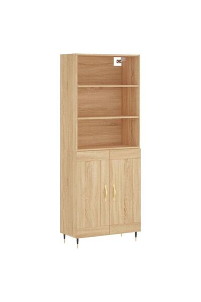vidaxl Dulap înalt, stejar Sonoma, 69,5 x 34 x 180 cm, lemn prelucrat