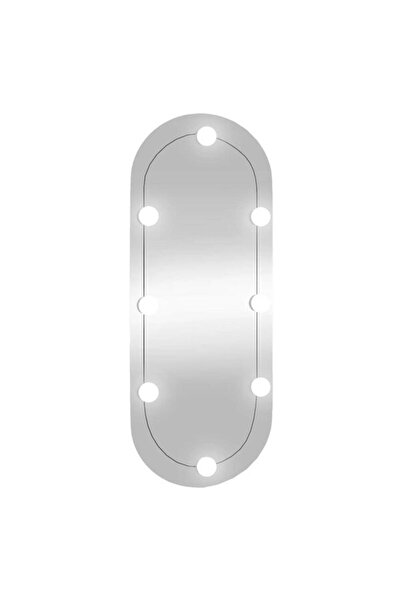 vidaxl Oglindă de perete cu lumini LED 30 x 70 cm, sticlă ovală