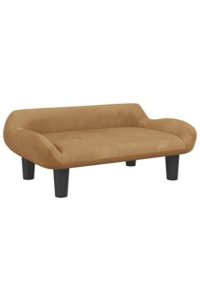 vidaxl Canapea pentru copii, Maro, 70 x 40 x 24 cm, Catifea