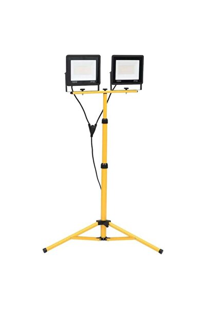 vidaxl Proiector LED cu trepied, 2 x 100 W, alb cald