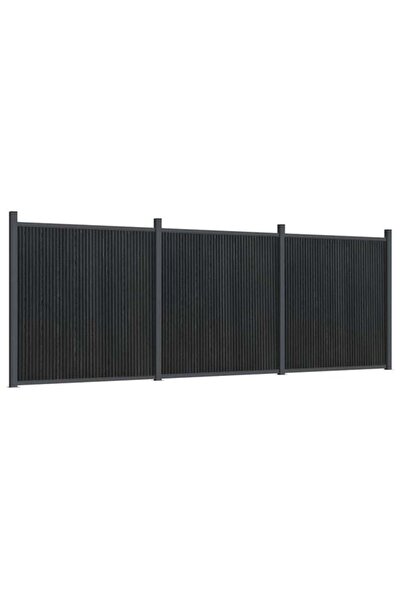 vidaxl Panouri de gard, gri, 526 x 186 cm, WPC