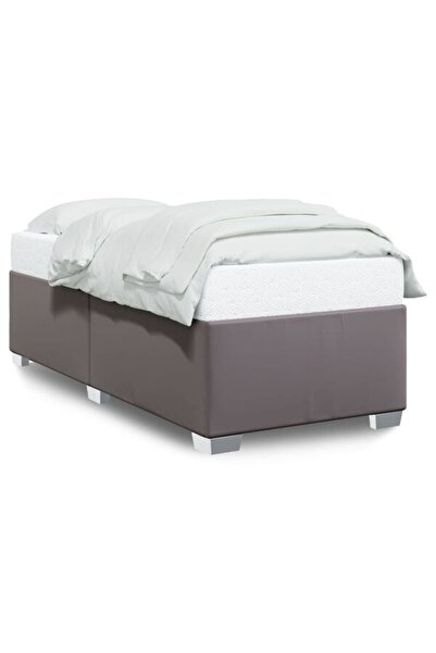 vidaxl Cadru de pat, gri, 80 x 200 cm, piele artificială